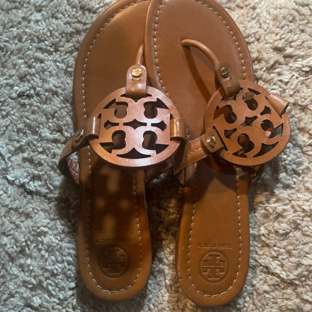 Tory Burch Miller sandals size 9 fits like an 8-8.5. Worn 3 times